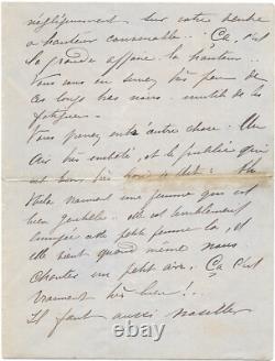 Yvette GUILBERT / Lettre, autographe signée / Sur sa carrière et ses succès