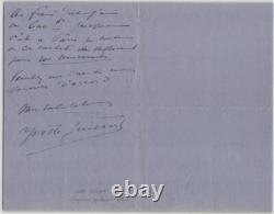 Yvette Guilbert Lettre autographe signée Acceptation pour une prestation 1905