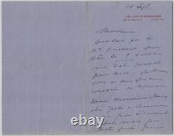 Yvette Guilbert Lettre autographe signée Acceptation pour une prestation 1905