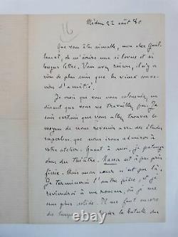 ZOLA (Emile) Lettre autographe signée d'Emile Zola sur Nana et sur Paul Céz