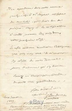 Zoologiste médecin Louis Duvernoy lettre autographe signés Friedrich Meckel 1843