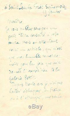 (claude Monet) / Lettre Autographe Signée De Camille Mauclair (1923/1924)