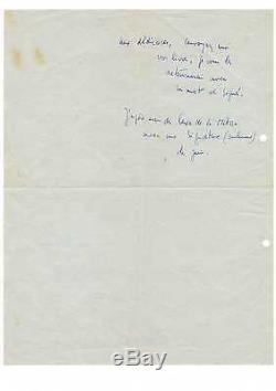 (l. F. Céline) Albert Paraz /lettre Autographe Signée (1953) / Le Gala Des Vaches